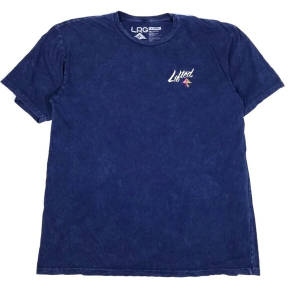 LRG LIFTED Blue Dye Wash Tee Shirt Mens x-large crew neck tshirt - Picture 1 of 5